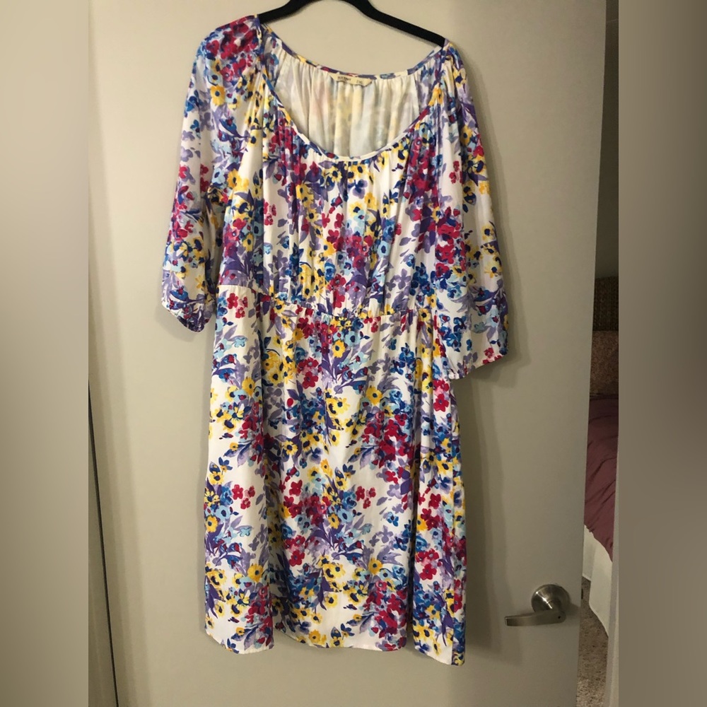 Old Navy Half Sleeve Floral Knee Length Dress
